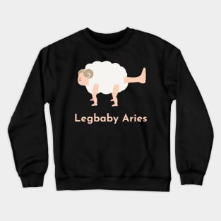 Legbaby Aries | Zodiac | Cute | Funny | Weird | Gift | Minimalist | Star Sign | Astrology | Crewneck Sweatshirt